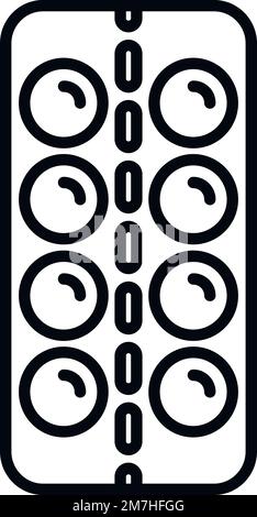 Umrissvektor des Blasensymbols löschen. Fieber heilen. Medizin-Grippe Stock Vektor