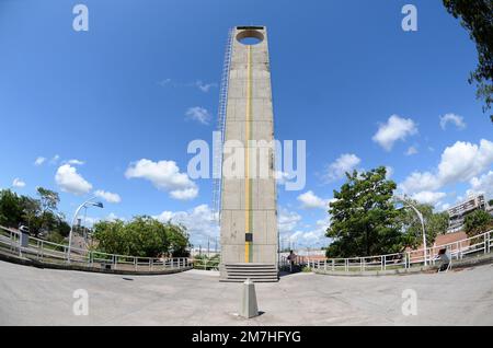 Macapá,Amapá,Brasilien,12. November 2021. Marco Zero Touristendenkmal, das sich in der Stadt Macapá befindet, um die genaue Passage der Äquatorlinie Dividi zu markieren Stockfoto