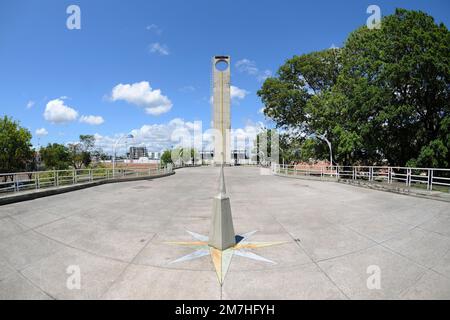 Macapá,Amapá,Brasilien,12. November 2021. Marco Zero Touristendenkmal, das sich in der Stadt Macapá befindet, um die genaue Passage der Äquatorlinie Dividi zu markieren Stockfoto