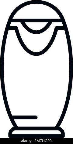 Konturvektor des Popcorn-Maschinensymbols. Maisverkäufer. Imbissstand Stock Vektor