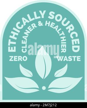 Ethisch einwandfrei sauberer und gesünder ohne Abfall Stock Vektor