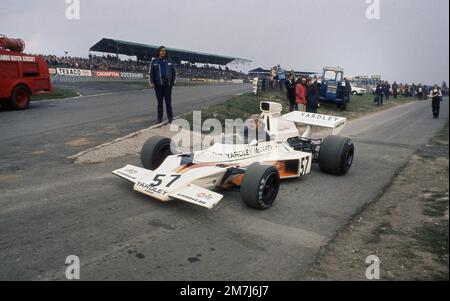 Denny Hulme Yardley-McLaren M23 beim 1973 Race of Champions Brands Hatch UK Stockfoto