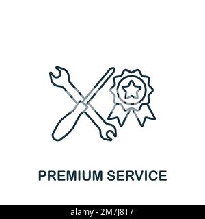 Premium-Service-Symbol. Monochromes Symbol für einfache Projektplanung für Vorlagen, Webdesign und Infografiken Stock Vektor