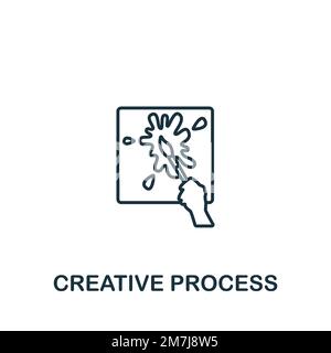 Symbol für kreativen Prozess. Monochromes Symbol für einfache Projektplanung für Vorlagen, Webdesign und Infografiken Stock Vektor