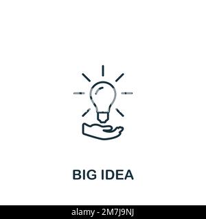 Großes Ideensymbol. Monochromes Symbol für einfache Projektplanung für Vorlagen, Webdesign und Infografiken Stock Vektor