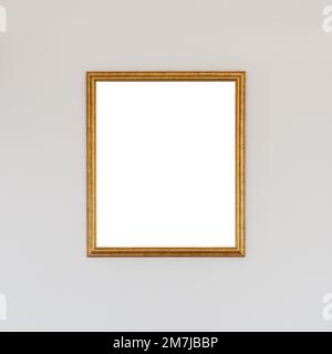 Leerer Bilderrahmen mit an der Wand hängendem Kopierbereich für Modelle, quadratisches Format Stockfoto
