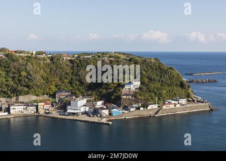 Japan, Honshu, Izu-Oshima, Habu-minato Harbour Village Stockfoto