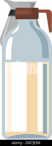 Kaffeegetränk mit Milch in der Flasche leckeres Getränk Stock Vektor