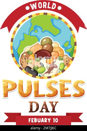 Designabbildung für World Pulses Day Banner Stock Vektor