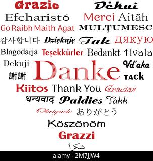 Text auf Türkisch: Danke. Beschriftung. Abbildung mit Tinte. Moderne