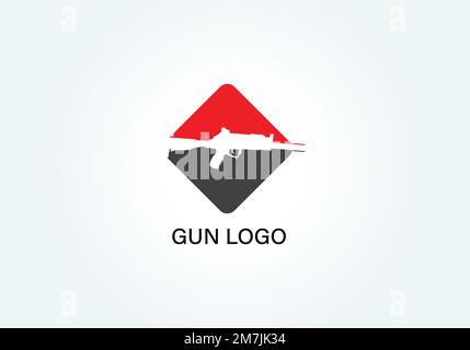 Vorlage Für Waffenlogo. Vektordarstellung für das Militär- und Waffenlogo Stock Vektor