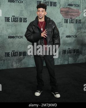 Los Angeles, USA. 09. Januar 2023. Khleo Thomas kommt am Montag, den 9. Januar 2023, bei HBO's THE LAST OF US Premiere im Regency Village Theater in Westwood, Kalifornien, an. (Foto: Sthanlee B. Mirador/Sipa USA) Guthaben: SIPA USA/Alamy Live News Stockfoto