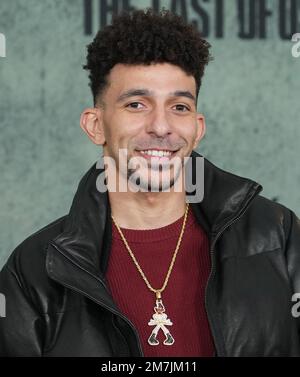 Los Angeles, USA. 09. Januar 2023. Khleo Thomas kommt am Montag, den 9. Januar 2023, bei HBO's THE LAST OF US Premiere im Regency Village Theater in Westwood, Kalifornien, an. (Foto: Sthanlee B. Mirador/Sipa USA) Guthaben: SIPA USA/Alamy Live News Stockfoto