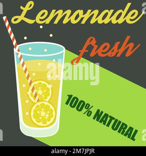 Limonadenvektorabbildung. Eps 10. Limonadensaft Stock Vektor