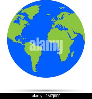 Erdkugeln im Hintergrund isoliert. Vektordarstellung. Eps 10. Stock Vektor