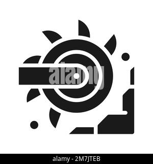 Schwarzes Symbol für Schaufelbagger Stock Vektor