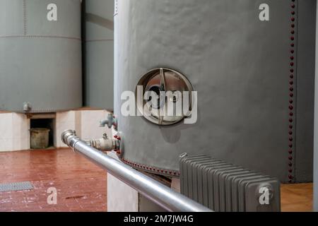 Olivenölverarbeitung, Provinz Jaen (weltweit größter Olivenölerzeuger), Spanien Stockfoto