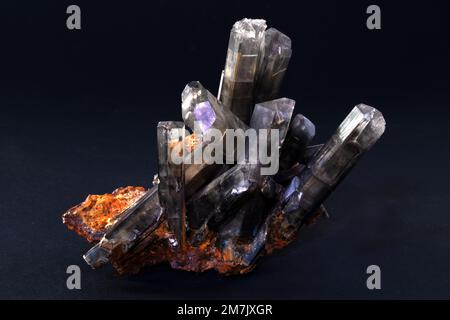 Steine und Mineralien, Gipskristall, Laborprobe Stockfoto