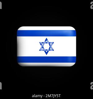 Symbol für die israelische Flagge 3D. Nationalflagge Israels. Vektordarstellung Stock Vektor