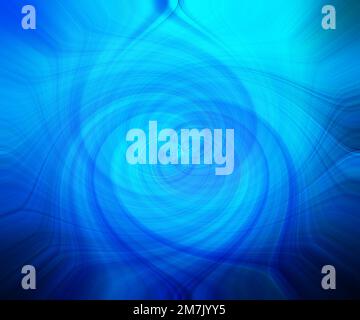 Digital erzeugtes abstraktes Bild in eisblauem Wirbel Stockfoto