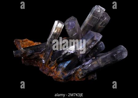 Steine und Mineralien, Gipskristall, Laborprobe Stockfoto