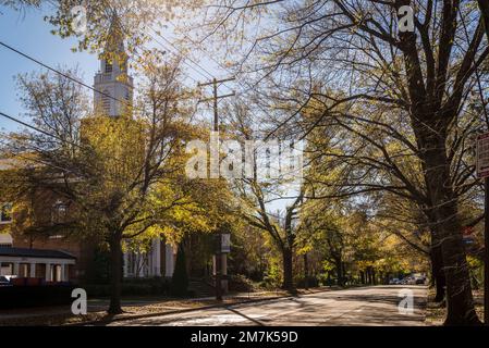 Vornehme Wohngegend von Chevy Chase. Maryland, MD, nordwestlich von Washington, D.C. , USA Stockfoto