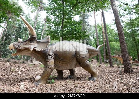 Oertijdmuseum-Boxtel-12-06-2022: Triceratops im Außenmuseum, Niederlande Stockfoto