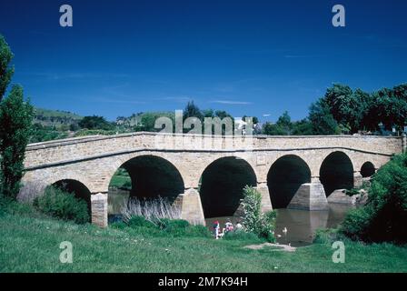 Tasmanien. Ich Bin Richmond. Richmond Bridge über dem Coal River. 1823. Die älteste Brücke Australiens. Stockfoto