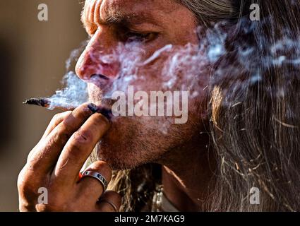 Prag, Tschechische Republik. 07. September 2022. Parade (Rallye) zur Legalisierung von Cannabis (Marijuana) in Prag, Tschechische Republik, 7. September 2022. Stockfoto