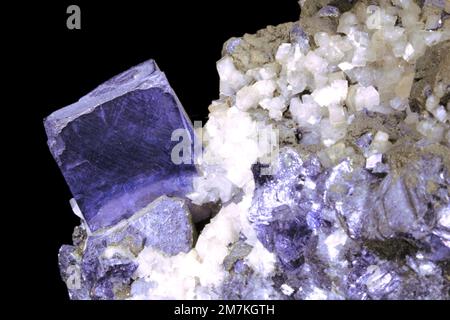 Steine und Mineralien, Galena-Kristalle, Laborproben Stockfoto