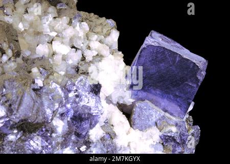 Steine und Mineralien, Galena-Kristalle, Laborproben Stockfoto