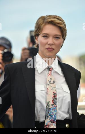 Schauspielerin Lea Seydoux, die während des Fotogesprächs des Films "Verbrechen der Zukunft" anlässlich des Filmfestivals in Cannes am 24. Mai 2022 posierte Stockfoto