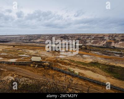 Offene Braunkohle in Deutschland Stockfoto