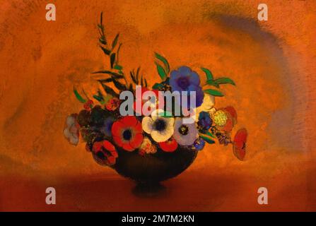 Les anémones, um 1912, Odilon Redon, 1840-1916, Frankreich, Französisch, Blumen, Stockfoto