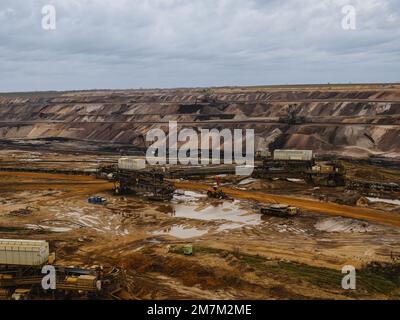 Offene Braunkohle in Deutschland Stockfoto