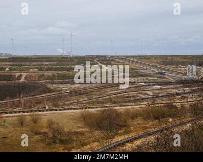 Offene Braunkohle in Deutschland Stockfoto