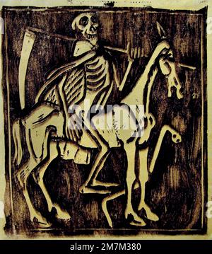 Tod auf einem Klepper Reitend - Death Riding a Klepper, 1910 von Christian Rohlfs 1849-1938 Deutsche Stockfoto