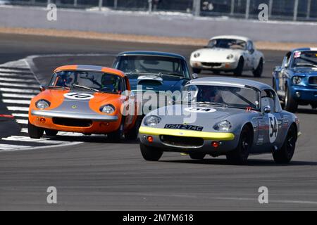 Billy Nairn, Carl Nairn, Lotus Elan 26R, Simon Butler, Lotus Elan 26R, Masters Historic Racing, Internationale Trophäe für klassische GT Cars vor '66, A Fi Stockfoto