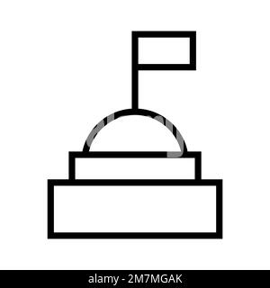Symbollinie der Regierung isoliert auf weißem Hintergrund. Schwarzer, flacher Klassiker mit modernem Umriss. Lineares Symbol und bearbeitbare Kontur. Einfach und Pixel p Stock Vektor