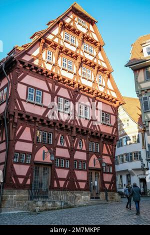 Europa, Deutschland, Süddeutschland, Baden-Württemberg, Esslingen, Straßenszene in der Altstadt von Esslingen Stockfoto