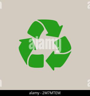 Symbol „Recycling“ isoliert. Vektordarstellung Stock Vektor