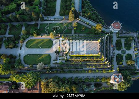Park des Palazzo Borromeo, Isola Bella, Borromeo-Inseln, Lago Maggiore, Piemont, Italien Stockfoto