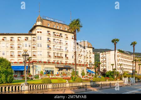 Hotel Regina Palace, Stresa, Lago Maggiore, Piemont, Italien Stockfoto