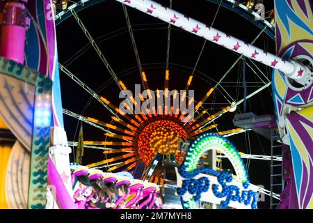 Riesenrad beim Oktoberfest, Wiesn, München, Bayern, Volksfest Stockfoto