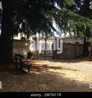 Cimitero di Pieve di Trebbio - Friedhof von Pieve di Trebbio Stockfoto