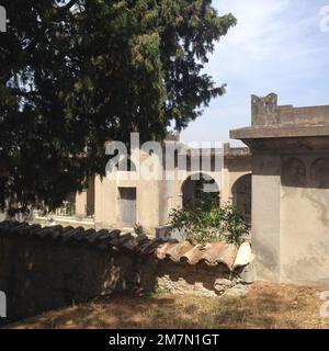 Cimitero di Pieve di Trebbio - Friedhof von Pieve di Trebbio Stockfoto