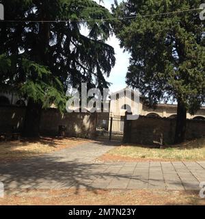 Cimitero di Pieve di Trebbio - Friedhof von Pieve di Trebbio Stockfoto