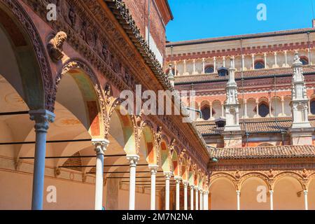 Abteikirche, Kloster Certosa di Pavia, Certosa di Pavia, Lombardei, Italien Stockfoto