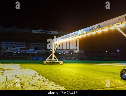 Bristol, Großbritannien. 10. Januar 2023. Allgemeiner Blick auf das Memorial Stadium während des Papa John's Trophy Spiels Bristol Rovers vs Plymouth Argyle im Memorial Stadium, Bristol, Großbritannien, 10. Januar 2023 (Foto von Stanley Kasala/News Images) in Bristol, Großbritannien, am 1./10. Januar 2023. (Foto: Stanley Kasala/News Images/Sipa USA) Guthaben: SIPA USA/Alamy Live News Stockfoto