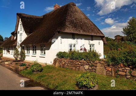 Das friesische Haus von Uthland in der Gemeinde Nebel auf der Insel Amrum Stockfoto